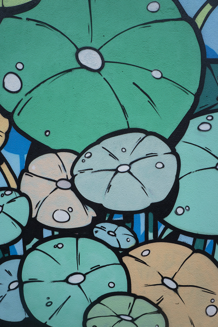 details-2-fresque-fleurs zoom sur une fraction de la fresque florale